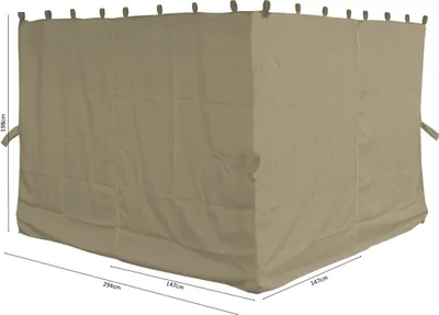 Produktbild von 4 Seitenteile für Flachdachpergola Firenze Sand
