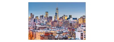 Produktbild von Muralo Fototapete Stadt NY 90 (B) x 60 (H) cm Vlies Tapete Wandtapete New York Wolkenkratzer Himmel Wohnzimmer Schlafzimmer moderne Wandbild Architektur Wand Dekoration