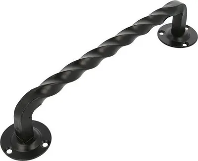 Produktbild von Antik rustikaler Stoßgriff Türbeschlag aus Schmiedeeisen Grifflänge 253 mm
