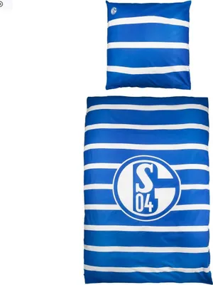 Produktbild von FC Schalke 04 Bettwäsche Streifen 135x200+80x80