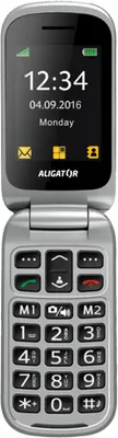 Produktbild von Aligator V650, Klapphandy, Single SIM, 6,1 cm (2.4"), 1,3 MP, 1000 mAh, Schwarz, Silber