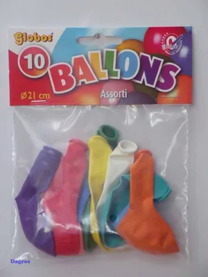 Image de Globos 25*10 ballons de couleur dansent 20cm BE10