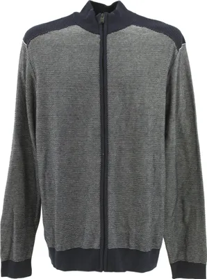 Produktbild von 31026 Street One, ,  Herren Sweatjacke Strickjacke, Mittelstrick, blau weiß gemustert, XXL