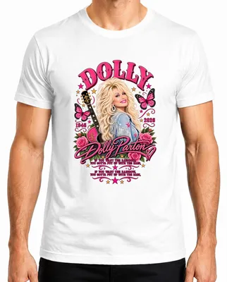 Produktbild von Dolly Parton In Loving Memory 1946 2026 Country Musik Legende RIP Herren T-Shirt, Weiß, XXL