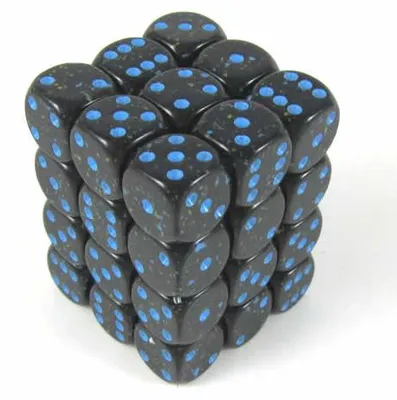 Produktbild von Chessex Blue Stars Speckled D6 12mm Würfelset (36 Stück)
