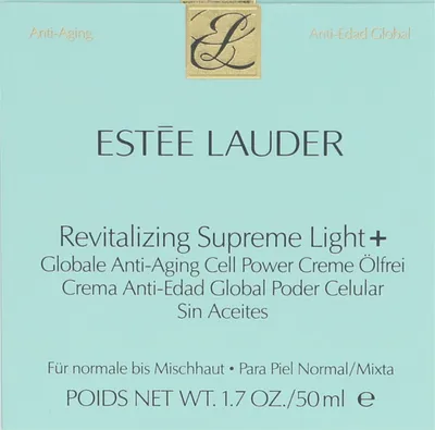 Produktbild von Estée Lauder Revitalizing Supreme Light+, Tages- & Nachtcreme, Frauen, Mischhaut, normale Haut, Gesicht, Hals/Nacken, Anti-Aging, Anti-Falten, Kräftigend, Feuchtigkeitsspendend, Nährend, Porenverkleinernd,..., 50 ml