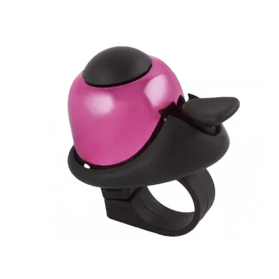 Produktbild von M-WAVE Mini-Glocke Alu Pink schwarzes Kunststoff-Unterteil
