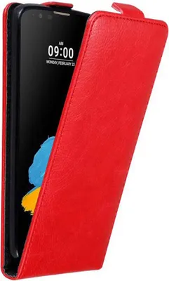 Produktbild von Cadorabo Hülle für LG STYLUS 2 Schutz Hülle in Rot Flip Etui Handyhülle Case Cover