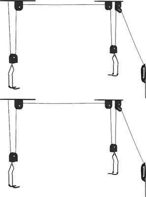 Immagine prodotto di vidaXL Sollevatori per biciclette 2 pz. Montaggio a soffitto 20 kg
