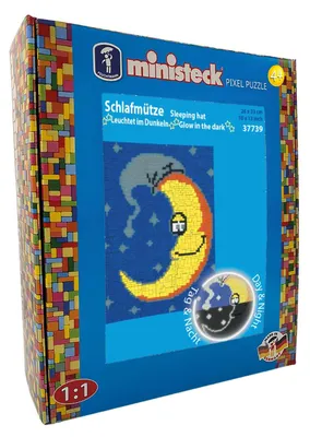 Produktbild von Ministeck Mond mit Schlafmütze 2100T XL Box Glow