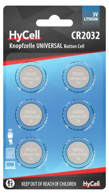 Produktbild von HyCell 6x CR2032 Batterie Lithium Knopfzelle 3V Knopfbatterien