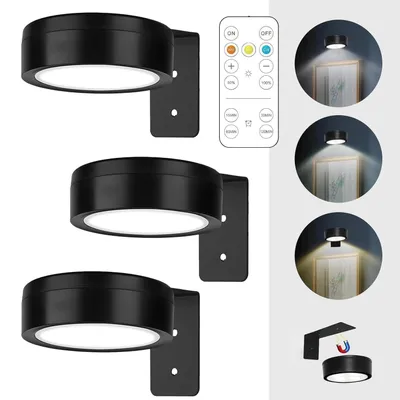 Produktbild von 3 Stück Bild Licht Magnetisches Bilderleuchte Led Spot mit 3 Beleuchtungsmodi DE