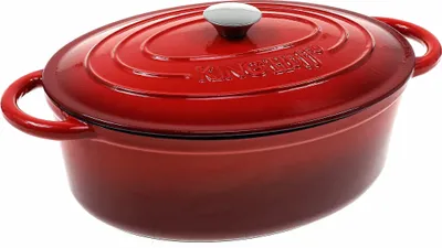 Obrázok produktu pre Smaltovaný pekáč 4,5 l liatinový pekáč + pokrievka liatinový pekáč oválny