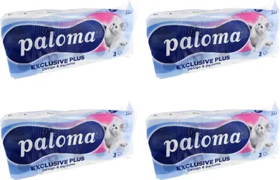Produktbild von Toilettenpapier Paloma 3-lagig mit Duft 20, 40 oder 80 Papierrollen