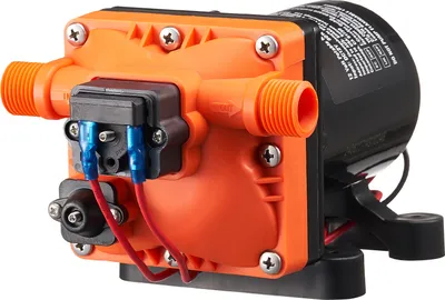 Zdjęcie produktu dla Membranowa pompa wodna SucceBuy 12 V, 3 GPM (11,36 l/min), 4-komorowa pompa DC, regulowany przełącznik ciśnienia 40-100 PSI, 55 PSI, przyłącze 1/2 cala MNPT, do kampera, jachtu, samochodu z przekąskami, kampera, morskiego