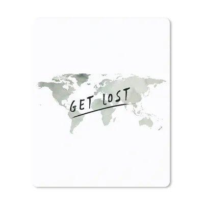 Produktbild von MuchoWow® Mauspad Mousepad Weltkarte - Aquarell - Zitate 30x40 cm - Mousepads - Maus Mat - Pad - Mausunterlage - Mausmatten