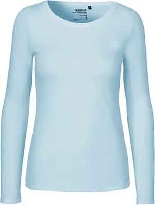 Immagine prodotto di Neutral O81050 | Maglietta a maniche lunghe da donna / 100% cotone equosolidale - Colore: Azzurro - Taglia: M