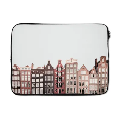 Produktbild von MuchoWow® Laptop Hülle 13 Zoll Amsterdam - Architektur - Häuser - Straße Laptoptasche - Laptophülle - Sleeve - Rundumschutz