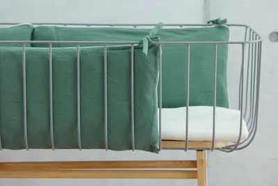 Produktbild von KraftKids Nestchen Doppelkrepp Grün Jade pass. f. Bettgröße 140 x 70 cm