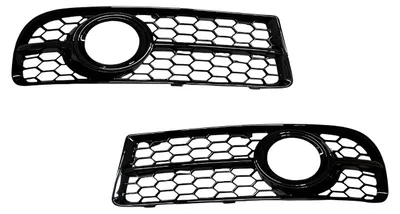 Für Audi A4 B7 2005-08 mit S-Line Stoßstange Gitter Set Waben Links + Rechts in der Farbe von Goingfast