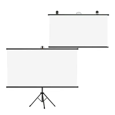 Produktbild von Projektor-Leinwand, 4:3-Videoprojektionswand, wandmontierbar und ständerkompatibel für Heimkino-Bürofilme