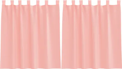 Produktbild von vidaXL Voile Vorhänge mit Stangentaschen 2 Stk. Rosa