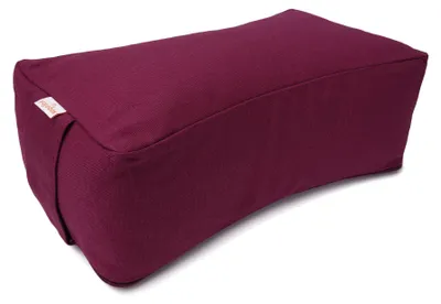 Produktbild von yogabox Meditationskissen SQUARE - aubergine 38 x 20 x 13 cm Buchweizenschalen
