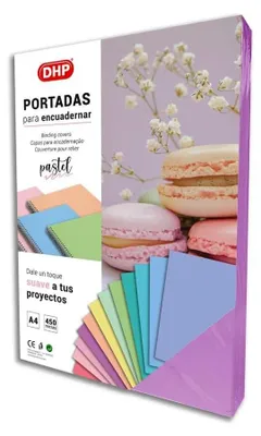 Obrázek produktu pro Balení 100 kusů vazebních hřbetů z polypropylenu, tloušťka 0,45 mm, formát A4, pastelové barvy