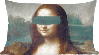 Produktbild von MuchoWow® Zierkissen Sofakissen Wohnzimmer Dekokissen 60x40 cm Mona Lisa - Leonardo da Vinci - Gemälde - Kopfkissen - Polster mit Foto