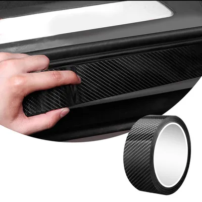 Produktbild von Carbon Folie Lackschutzfolie Selbstklebend Universal 3cm x 10m Schwarz