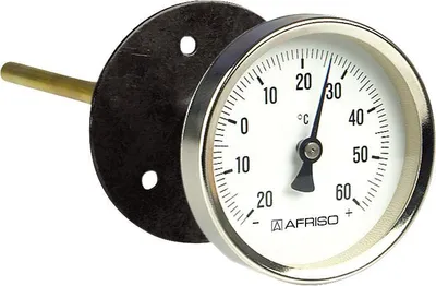 Produktbild von AFRISO Luftkanalthermometer 100 mm hinten 200 mm Kunststoff