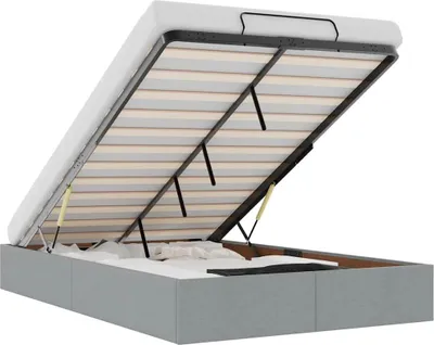 Obrázok produktu pre vidaXL Osmanská posteľ bez matraca svetlo sivá 120x200 cm látka