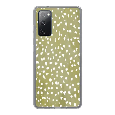 Obrázek produktu pro Kryt na mobilní telefon pro Samsung Galaxy S20 FE Tečky - bílé - zelené Silikonové měkké pouzdro