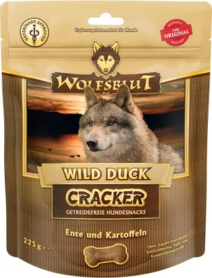 Produktbild von Wolfsblut Hunde Snack Cracker Wild Duck Ente 225 g