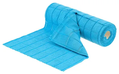 Produktbild von Rolle mit 30 mikrofasertüchern mit karomuster, 30 × 30 cm – blau - Tendance