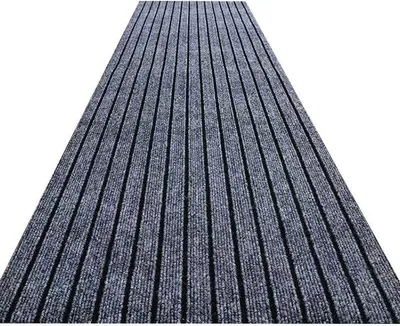 Produktbild von Rutschfester Küchenteppich 50x150cm, Küchenmatten mit Gummipads, saugfähiger Läuferteppich für Küche, Esszimmer, Wohnzimmer - Grau