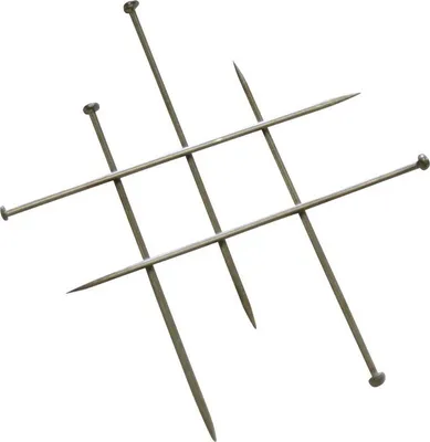 Spelden 300 Stück, rostfreier Stahl, verchromt, 40-65 cm