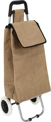 Image de HowHomely Chariot de courses beige Chariot de courses en jute