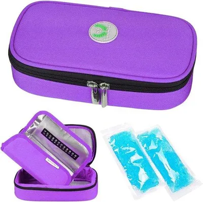 Produktbild von Isolierende Kühltasche für Insulin - Vitamin für Diabetiker - Einzelstück - Violett