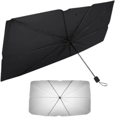 Imagen del producto de Parasol para parabrisas, con protección UV, de 125 x 65 cm, plegable, para automóvil