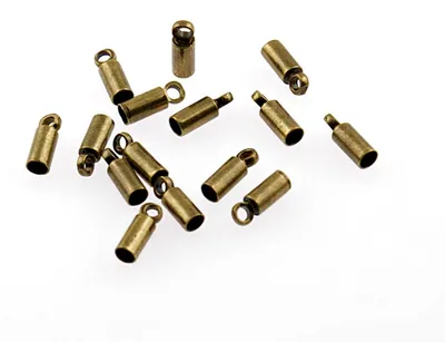 Produktbild von Vintageparts Endkappen antik Bronze für 2,3 mm Bänder, 20 Stück