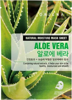 Produktbild von ORJENA Natural Moisture Feuchtigkeitsspendende und beruhigende Aloe Vera Tuchmaske 23 ml