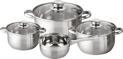 Produktbild von MICHELINO 7-tlg. Kochtopfset Rostfreier Edelstahl Geeignet für alle Herdarten