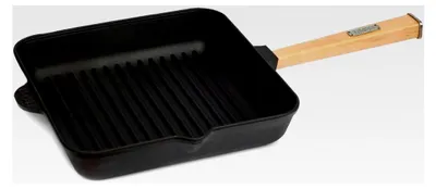 Produktbild von Gusseisen Grillpfanne BRIZOLL mit abnehmbarem Griff Induktion (28 x 28 cm)