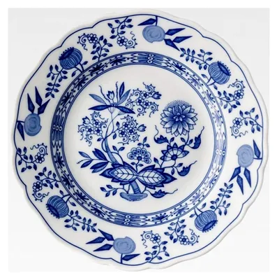 Produktbild von Frühstücksteller Blau Zwiebelmuster mit Fahne 19 cm