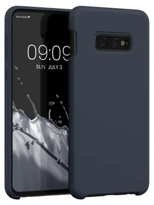 Produktbild von kwmobile Handyhülle für Samsung Galaxy S10e Hülle - Case Silikon - Kabelloses Laden - Schutzhülle Cover in Heidelbeerblau