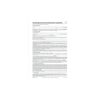 Immagine prodotto di Contratto di lavoro A4 RNK 501 impiegato commerciale ANSTELLUNGSVERTRAG KFM.    501