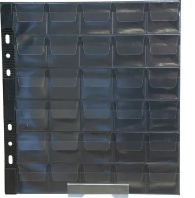 Produktbild von Pagna Münzhüllen 22x24cm 30 Fächer bis zu 35mm transparent á 5St