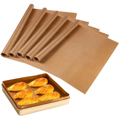 Produktbild von 5 wiederverwendbare Backbleche für Kastenformen, 40 x 60 cm, wiederverwendbares Backpapier, wiederverwendbares Backblech für Backöfen, Backblech zum Grillen und Backen, zuschneidbar, spülmaschinenfest