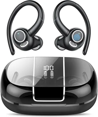 Produktbild von Bluetooth Kopfhörer Sport in Ear Kopfhörer Kabellos Bluetooth mit Ohrbügel Schwarz